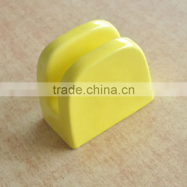 Solid Color Stoneware Napkin Holder