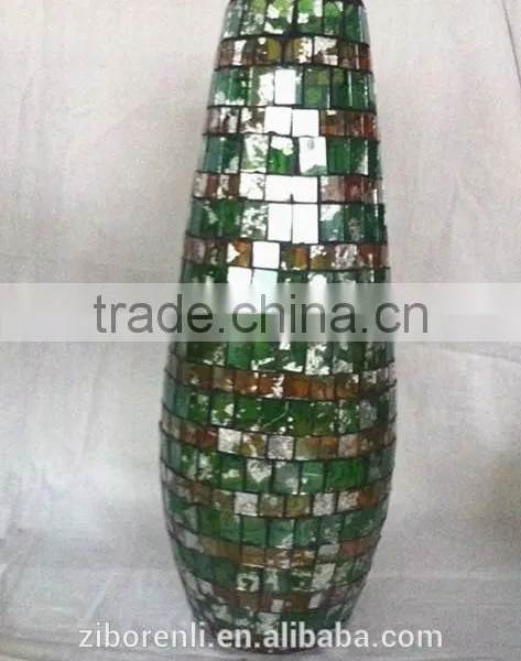 High Quality Mosaic Coloured Designer Glass Vase photo-3