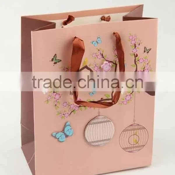 Printed Foldable Gift Bag With 3D Butterfly Patterns/Shopping Paper Bag photo-4