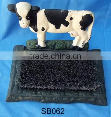 NEWLY Cast Iron Shoe Brush Metal Foot Scraper With Brush