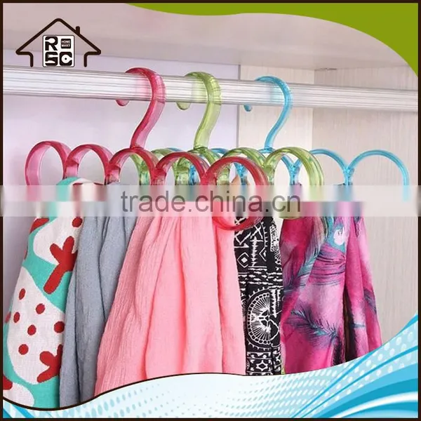 NBRSC Multi-function Plastic Scarf Hanger 5 Holes Scarf Hangers Towel Hanging Closet Organiser photo-2