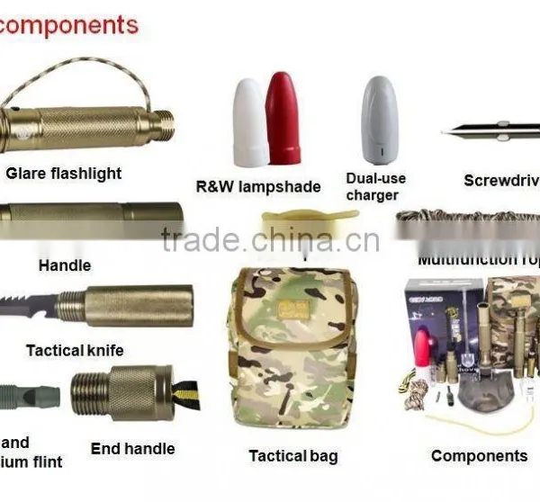 New Concept 20 in 1 Auto Tool Setsl Auto Emergency Kit Multifunction Folding Shovel photo-5