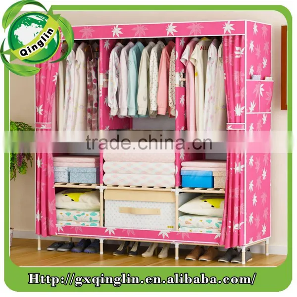 Used Clothing Hanging Plastic Wardrobe Shoe Storage Made From Hard Wood photo-5