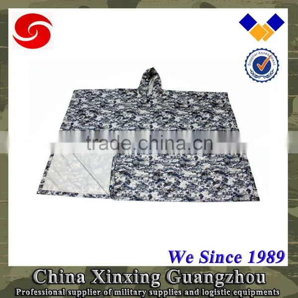 190T 210T 145x110cm Military Green Rain Coat Poncho With Logo photo-5