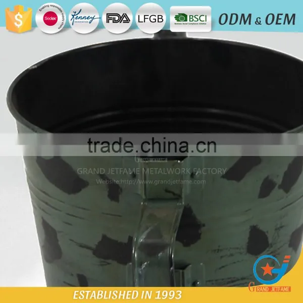 8 Inch Galvanized Flower Planters Pots for House Plants Metal Plant Pot photo-5