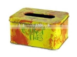 Square Tin Tissue Paper Box