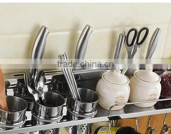 Cheap Oem High End Multi 304 Stainless Steel Wall Mounted Storage Holder Rack as Seen on tv photo-4