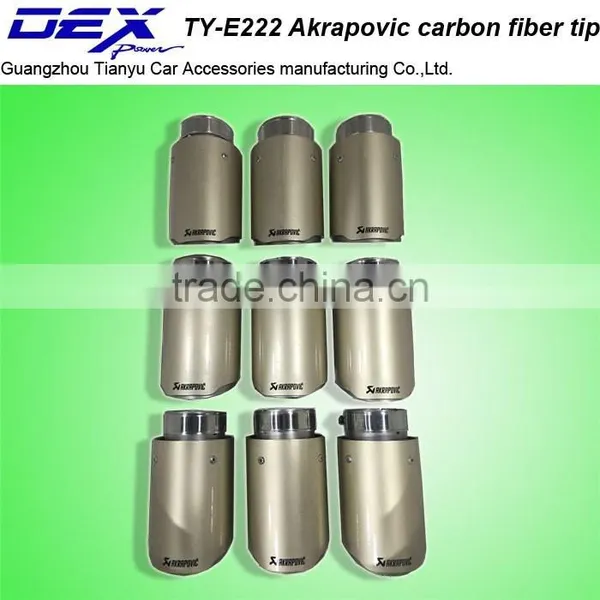 Universal Carbon Exhaust Tip Akrapovic Golden Color Exhuast Tip Car Stainless Steel Exhaust Muffler Tip photo-3