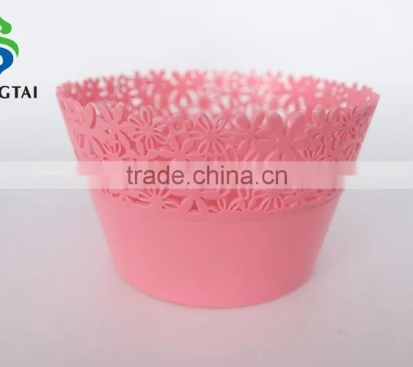2016 New Style Plastic pp Circular Fruit Basket With Sunflower photo-2