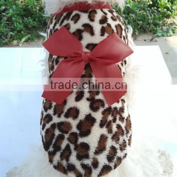 New Pet Dog Puppy Cat Winter Leopard Clothes Cute T-Shirt Soft Warm Coat Hot Selling photo-3