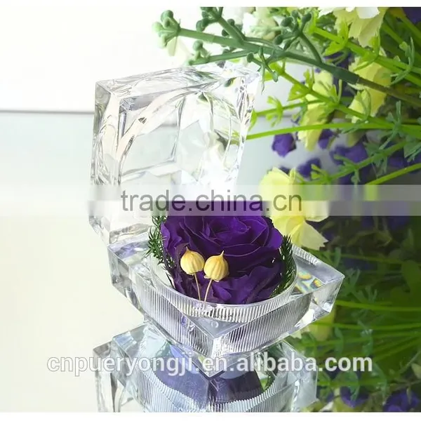 Factory Natural Direct Fresh Rose Head Preserved Flower Ring Box photo-2