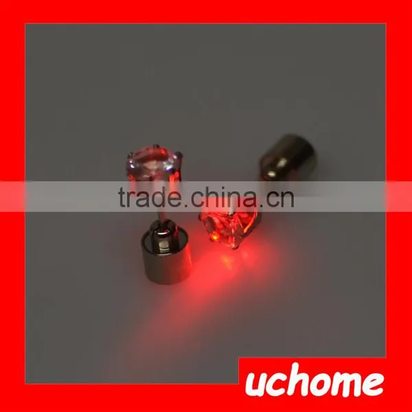UCHOME Unisex Glowing Ear Stud Novelty Gifts Lot Flash LED Glowing Light Up Change Colour Earrings Studs Dance Party Gift photo-3