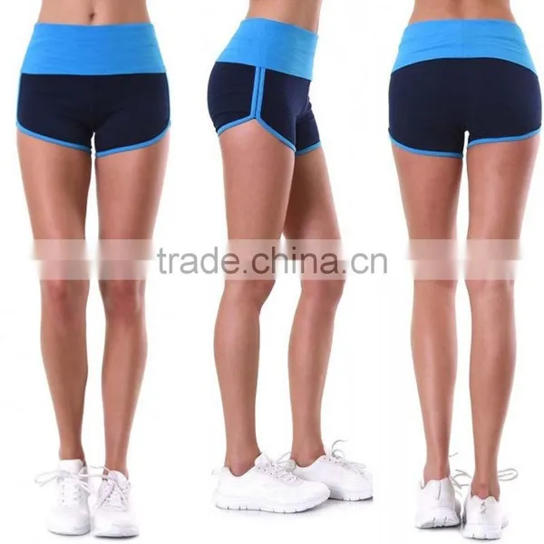 Fancy Sportswear 95% Cotton 5% Spandex High Waisted 2-TONE Basketball Shorts Fabric Sublimated Jogger Workout Shorts