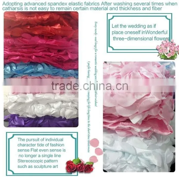 Top Selling--2PCS 13 Colors Elastic Spandex Banquet Chair Cover With Satin Rosette Back For Wedding Party Hotel Decoration photo-6