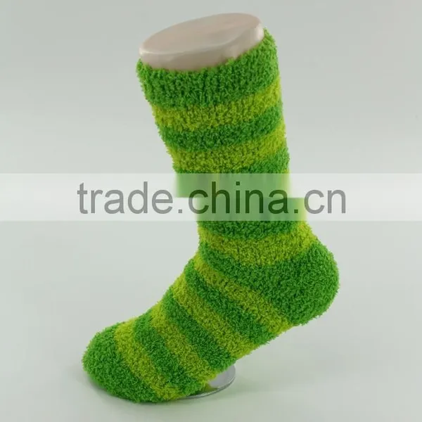 Cheap Soft Microfiber Cozy Stirp Socks Women photo-4