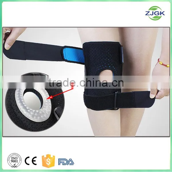 Hinged Silicon Gel Sports Knee Support, Knee Brace for Bicycle photo-3