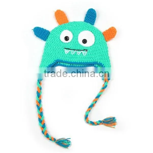 Fashion Custom Cool Winter Handmade Crochet Cartoon Hat photo-4