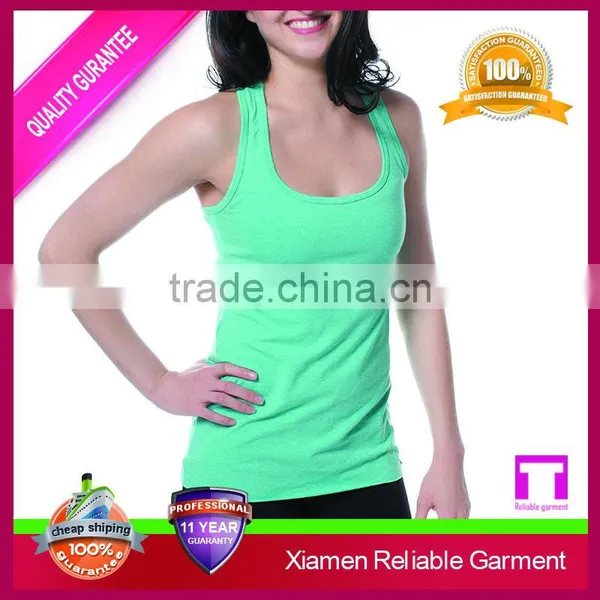 95% Cotton 5% Spandex Tank Top,women Yoga Stringer Tank Top photo-5