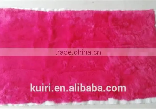 Daying Origin Rabbit Fur Plate Real Rabbit Pelt Plates Dyed Colors Rabbit Fur Skin Plates photo-4