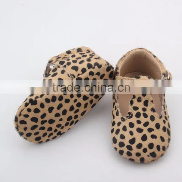 Leather Baby Girl Leopard Print Vintage Style Sandals Baby Shoes photo-3