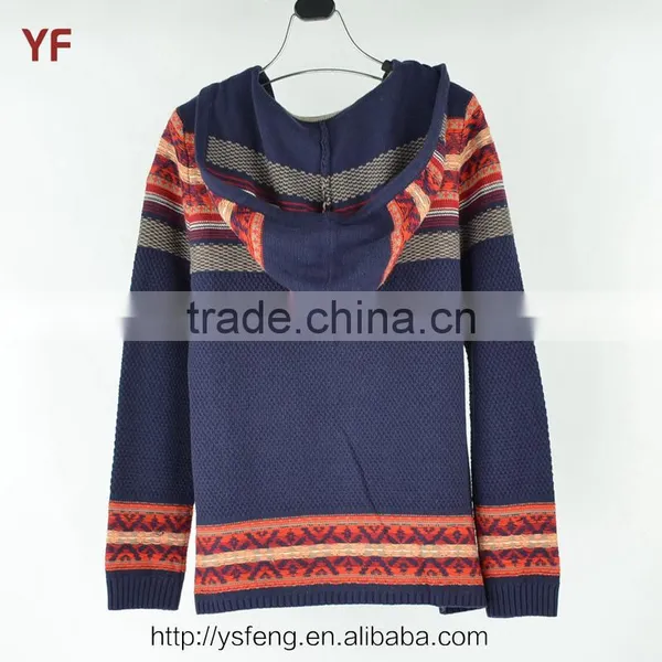 European Style Mens Picture Color Combination Sweater photo-2