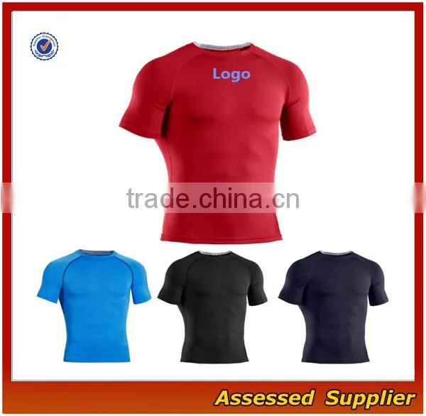 2016 Custom Sportswear Compression T- Shirts /Wholesale Manufacturer Men Compression Wear /---AMY16613