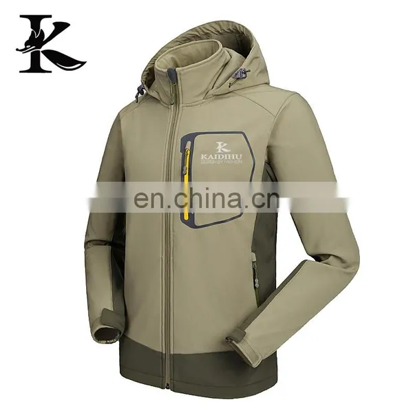 OEM Service Outdoor Mens Hooded Waterproof Softshell Jacket photo-3