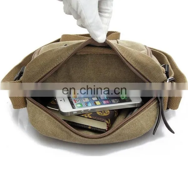 Vintage Canvas School Military Shoulder Bag Messenger Bag Men photo-4