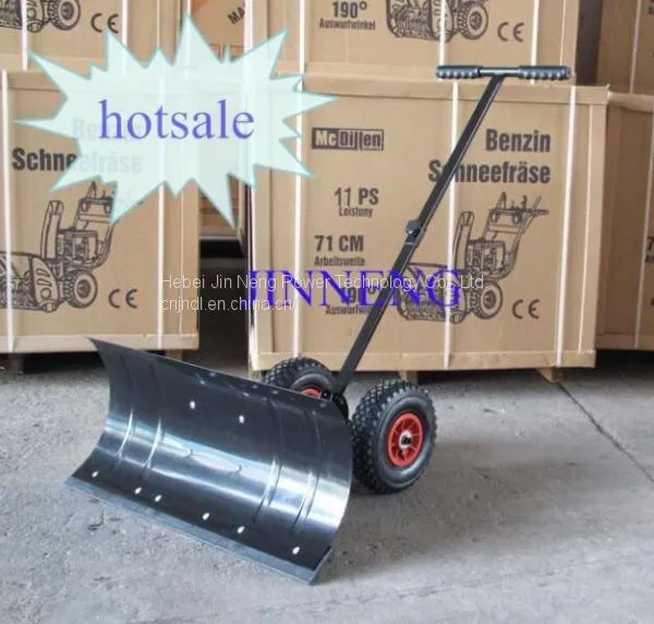 Adjustable Handle Push Snow Shovel With Wheel Tool Cart photo-2