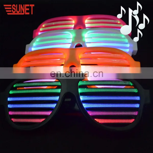 2018 Christmas Party Favor Sound Activated LED Multicolors Glasses photo-4