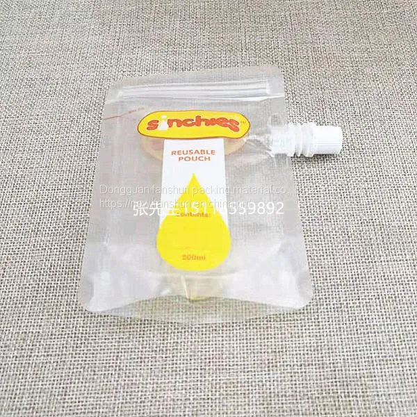 Four-sided Sealed Acid and Alkali Resistant Liquid Packaging Bag/beverage Water Independent Suction Nozzle Packaging Bag Aluminum Foil Bag photo-5