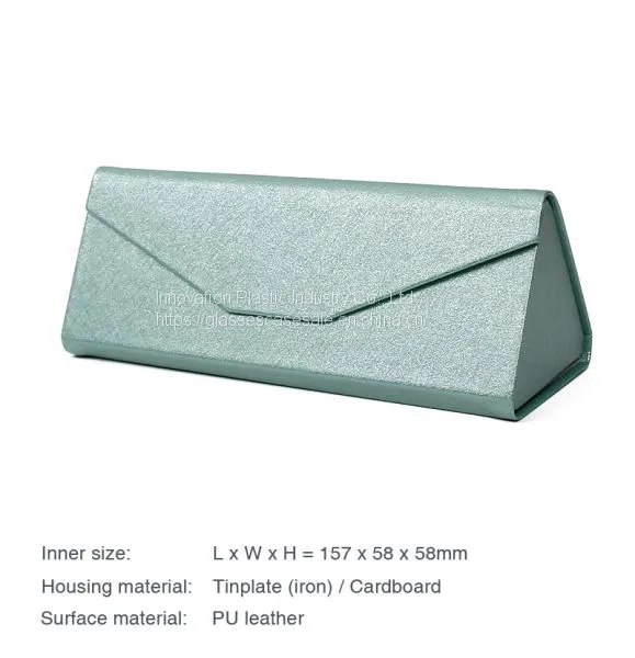 Triangle Folding Glasses Case; Creative and Portable Myopic Eyewear Holder photo-3