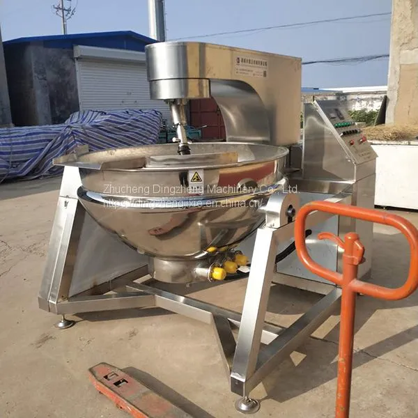 Planetary Stirring Frying Pan For Sauce Industrial Steam Jacketed Kettle Aluminum Wok Pan photo-3