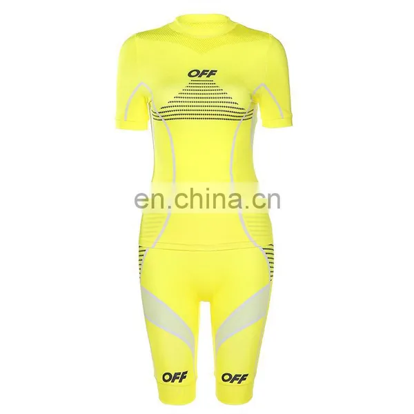 2020 New Arrivals Summer Women Shorts Styles Printed Bodycon Sets Ladies Fitness Yoga Suit photo-6