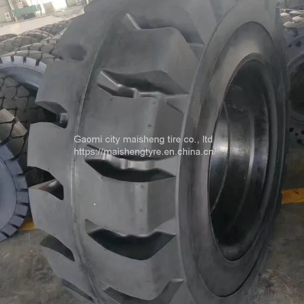 50 Loader Forklift Tyre 17.5-25 23.5-25 Semi-solid Tyre Thickening Wear-resisting Steel Mill Iron Works photo-4