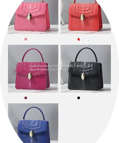 Pearl Fish Skin Women's Bag Leather Portable Organ Bag Women's 2022 New Trendy Luxury All-Match Shoulder Messenger Bag photo-3