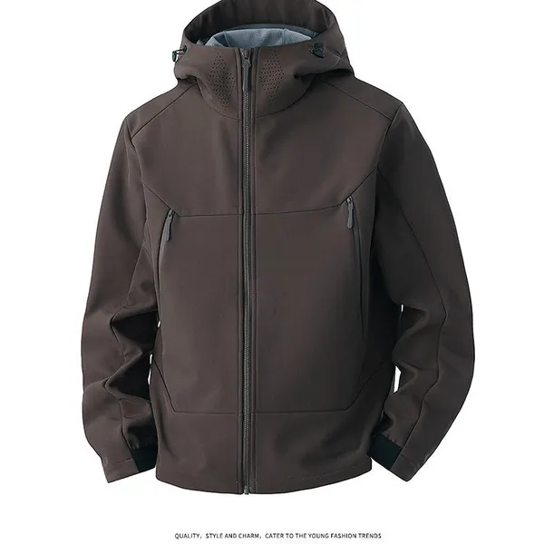 Winter Outdoor Solid Color Three in One Men's and Women's Hooded Waterproof Jacket With Detachable Two-piece Logo Print photo-2