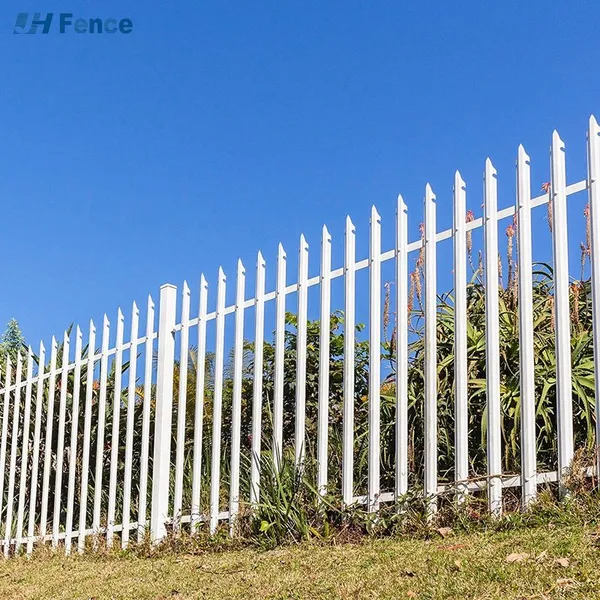 6ft Tall 8ft Wide Galvanized Flat Top Steel Fence Modern Spear Top Zinc Steel Metal Picket Fence photo-5