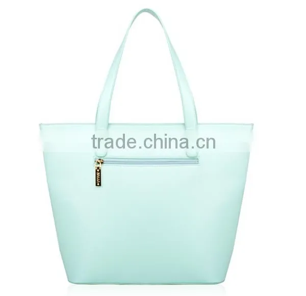 2015 Best Selling Fashion Candy Color Lady Leather Handbag photo-4