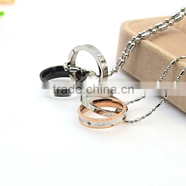 Wedding Gift Fashion Jewellery Pendant for Necklace Couple Rings Pendants photo-4