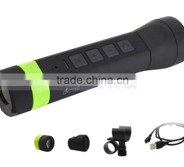 Wireless Portable Power Bank Bluetooth Bike Speaker With 3000mAh Capacity LED Light Speakers for Mobile Phone photo-2