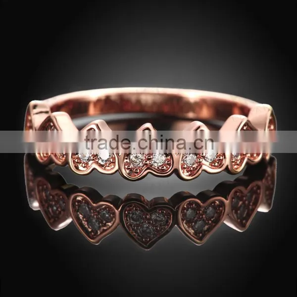 New Trend Heart Love Dubai Gold Ring Designs Models Finger Ring for Women photo-4