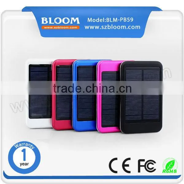 5000mah Slim Solar Charger Power Bank for Iphone 6 Case Quality Choice