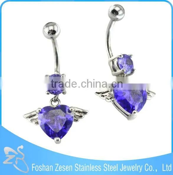 New Season Hypoallergenic Stainless Steel Dangle Cute Pink Star Diamond Navel Piercing photo-6