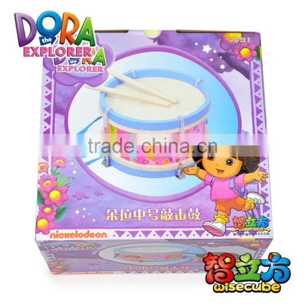 Child Like Play Toy Oriental Music Instrument Beaty 2 Sides Drum Head and 2 Sticks Roundness Wooden Drum Pad Musical Instruments photo-6