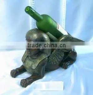 Polyresin Egyptian Figure Bottle Holder