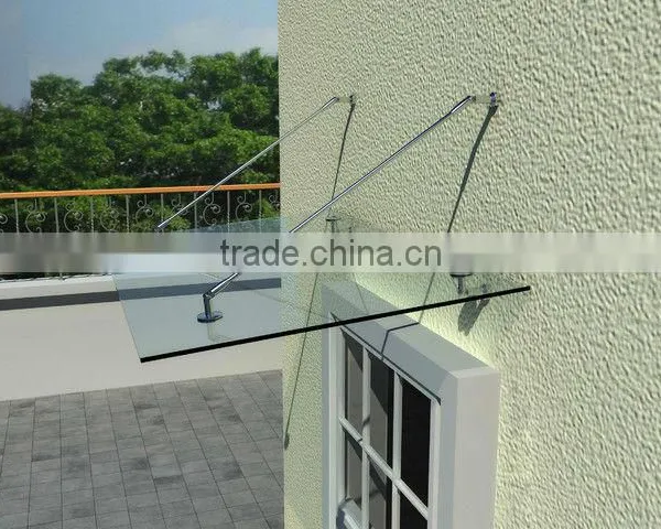 Glass rain cover for windows/canopy fittings