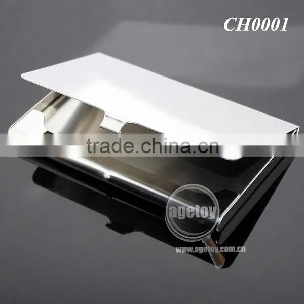 High Polished Mirror Effect Stainless Steel Blank Silver Metal Credit Card Holder photo-4