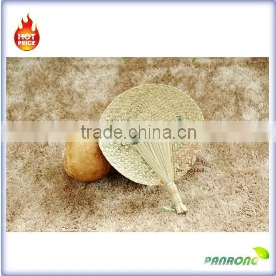 Unique Design Handmade Natural Fiber Cornhusk Straw Fan Chinese Fan