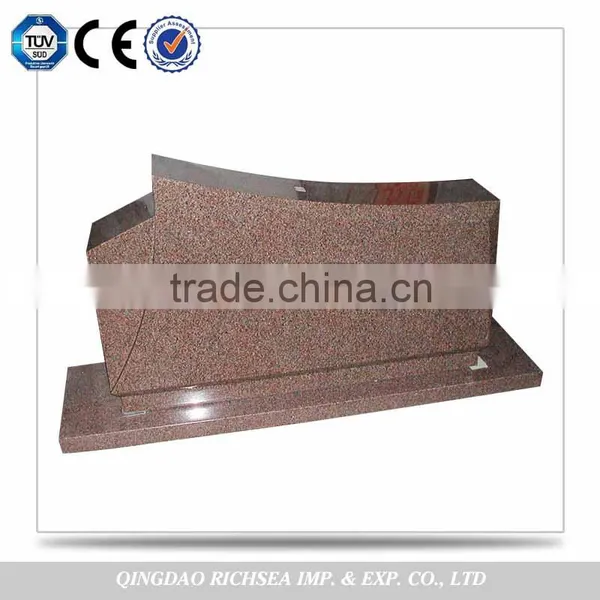 Professional Team Low Price Wholesale Red Granite Gravestone Headstone Tombstone